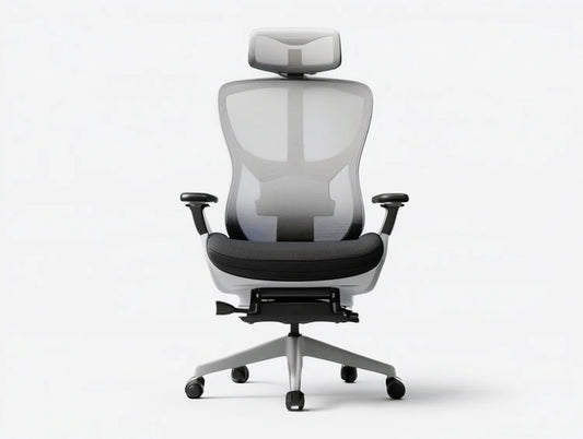 Ergonomic Mesh Office Chair with Adjustable Headrest, Black/Gray/Silver, 26.0 in W x 26.0 in D x 47.0-52.0 in H