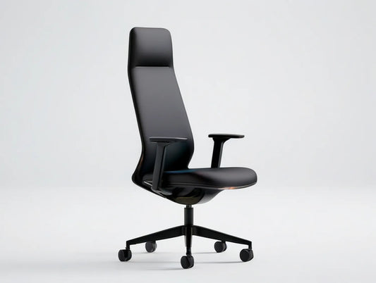 Black Ergonomic High-Back Office Chair with Adjustable Armrests, 26.8 x 26.8 x 47.2-51.2 in