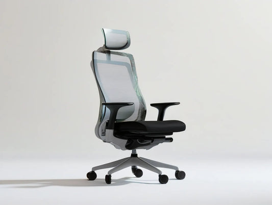 Ergonomic High-Back Mesh Office Chair with Adjustable Headrest, Black/Gray, 26 x 26 x 47-51 in